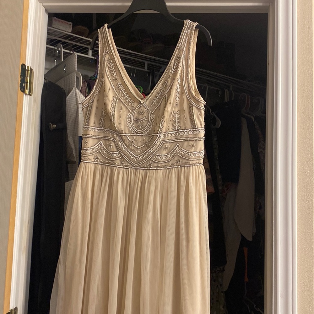BHLDN Beaded Sterling Dress